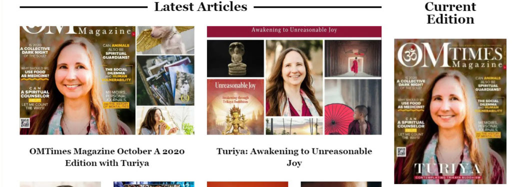 Turiya on Trikaya Buddhism - OM Times Magazine Cover